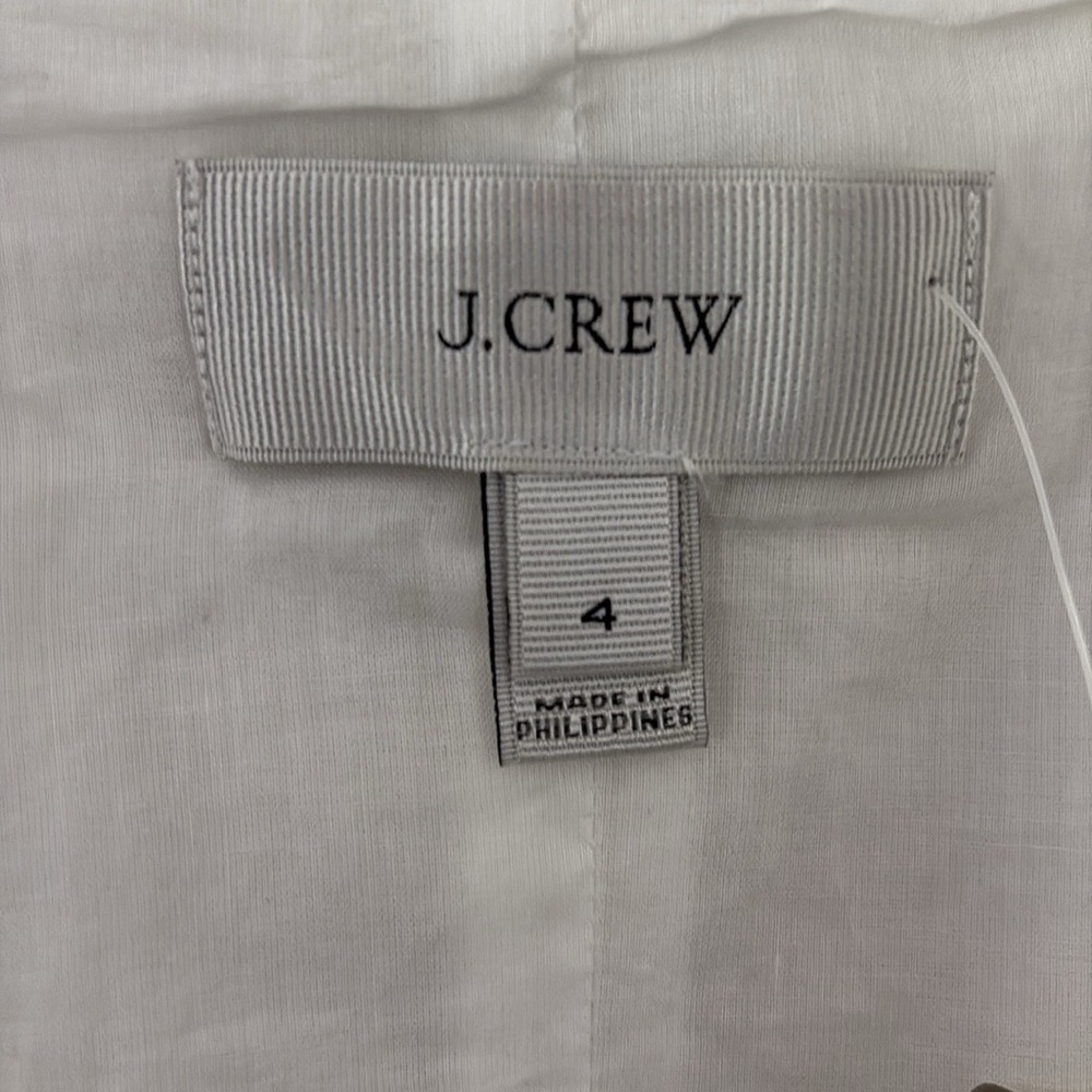 J. Crew Fit-and-flare mini dress cotton poplin structured flare hem white size 4 - Picture 5 of 14